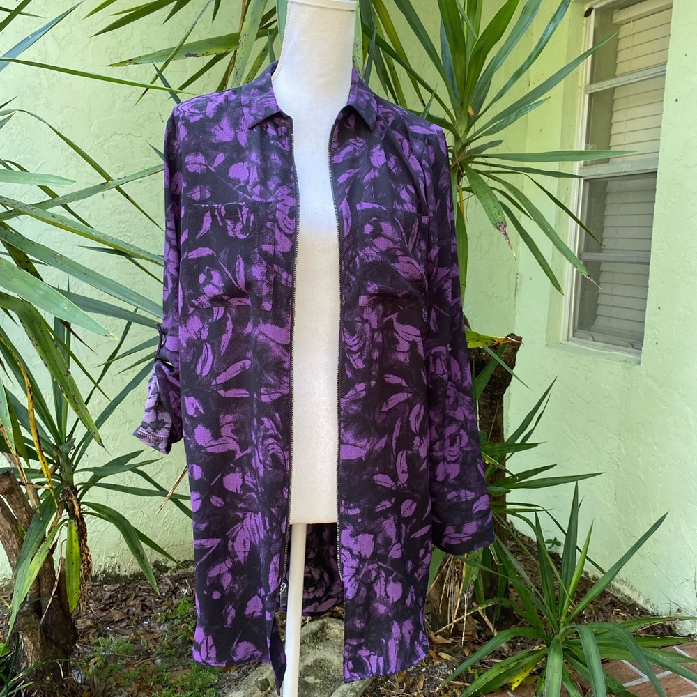 Rock & Republic Black Purple Tunic Dress